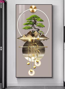 现代轻奢玄装饰ZA0510画大气入户正对关进门挂厅画客走廊过道尽头