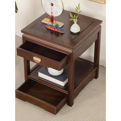 新式实木摆鱼缸花OIG架盆景架置物架奇中石小茶几方形桌角几床件