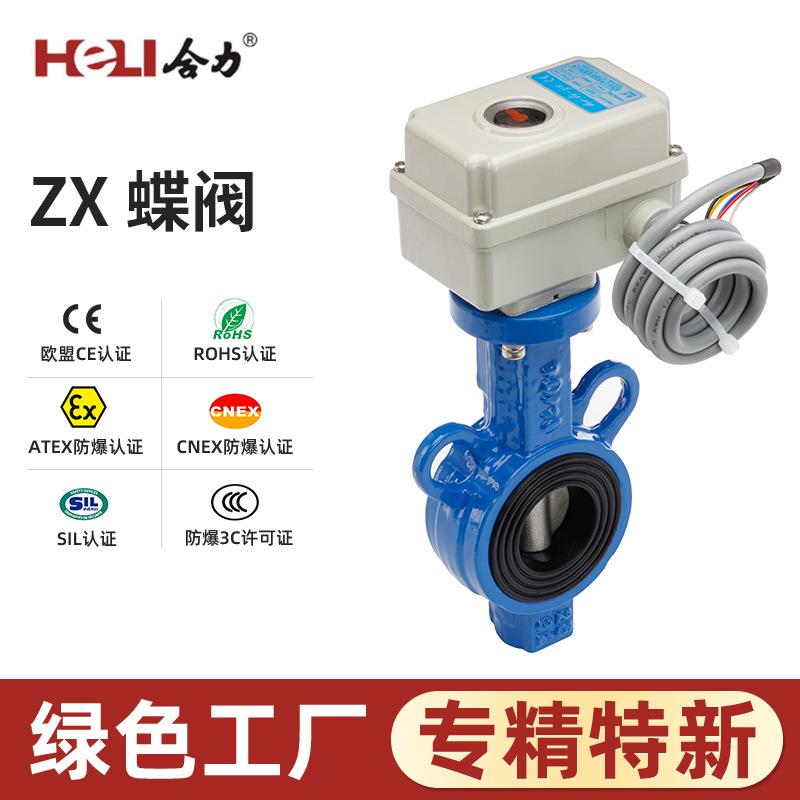 HL-ZX电动对夹蝶阀耐腐涡轮耐磨法兰蝶阀防腐耐腐件密封