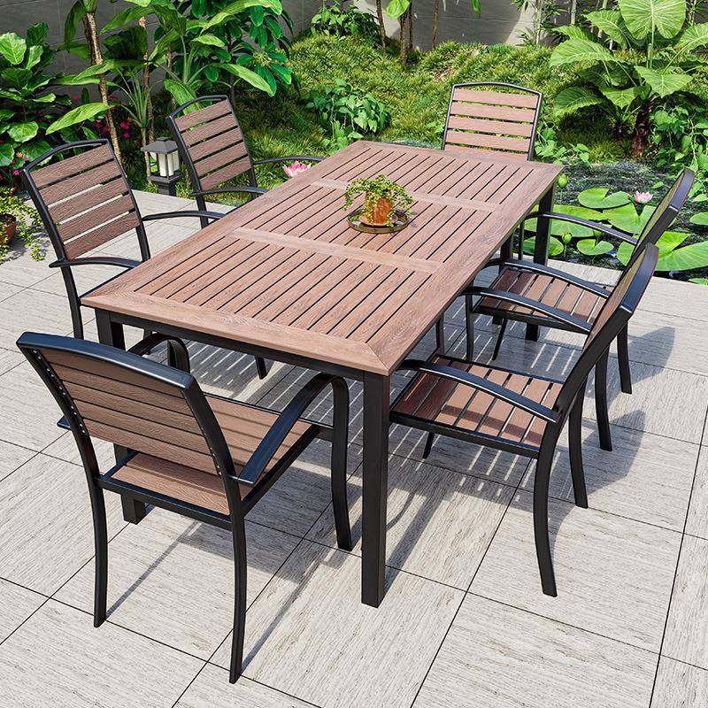 户外铝合金仿木桌椅组合现代轻奢奶茶咖啡店桌椅休闲咖啡色餐桌椅,五金/工具,五金工具箱/五金收纳箱,淘宝优惠券,粉丝福利购,淘宝优惠卷