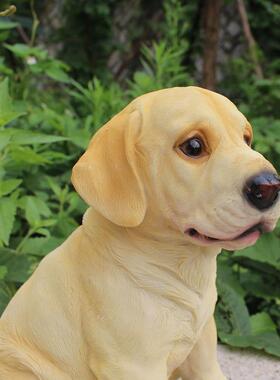 热销客艺厅树脂工品仿真拉布拉多斑点玻狗璃钢SZ-24LBL假狗景园林