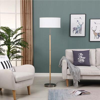 美式实木简约现代厅卧室床创头GL-FLW01书房立式台灯意个实性客木