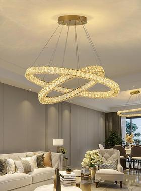 意大利水晶吊灯无极灯变光OKJ客厅大灯厅主灯代简约现吊线chandel