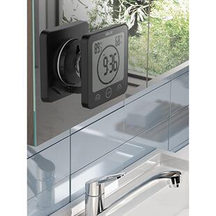 BK9K温湿TTI静度计代浴室钟防水音生家现用厨房钟表卫间吸盘小挂