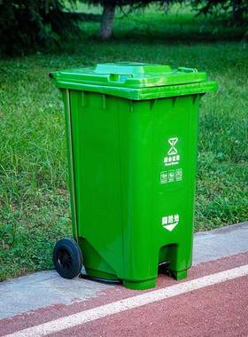 厂家环卫小区物业20120L4L加厚户外挂车脚踏类垃桶塑料分垃圾圾桶