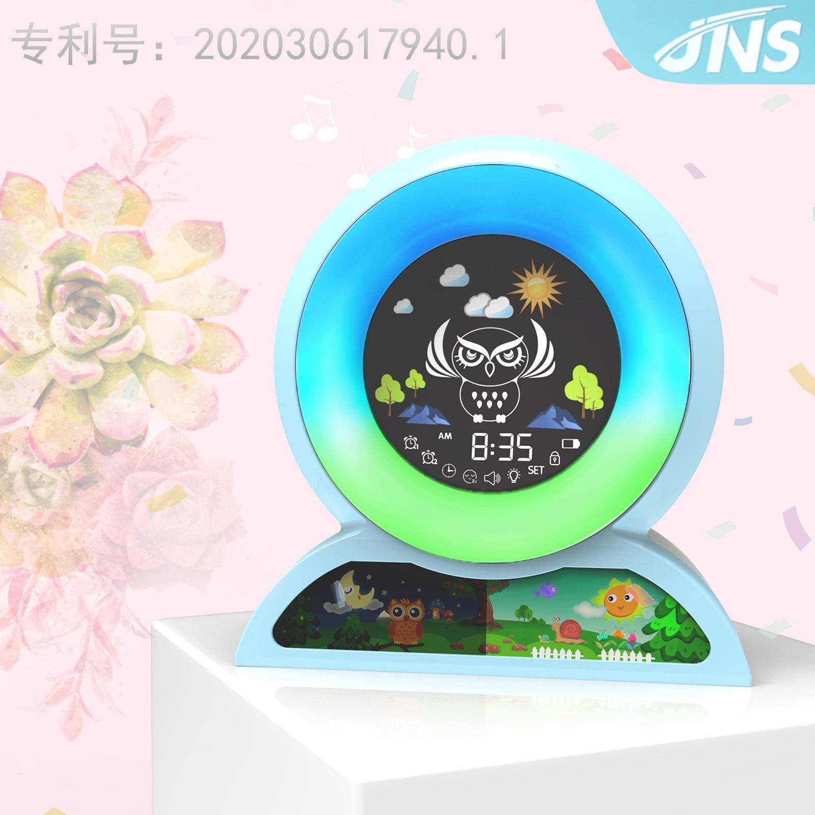 儿童闹钟多功能睡眠练训202意电子钟唤醒闹钟白噪音创双闹铃台钟
