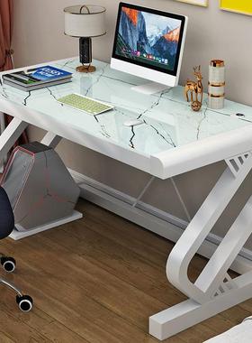 电脑桌大理石纹理桌贴学膜钢化玻璃桌71624子生习书办公学桌