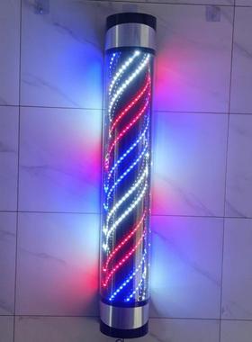 网红美转灯SLMl发ed发廊转灯挂墙户外箱容旋理发店挂灯壁转防水灯