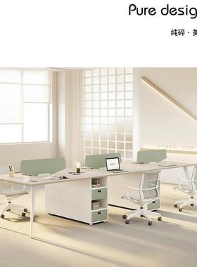 职场办公人简约办公室工组合单桌椅卡员位11005四桌人六人工位办