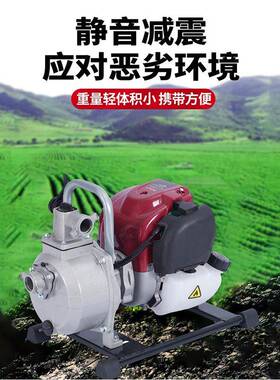 跨境程大功率增泵压泵汽油水机抽小型农用灌溉抽水家用132高扬自