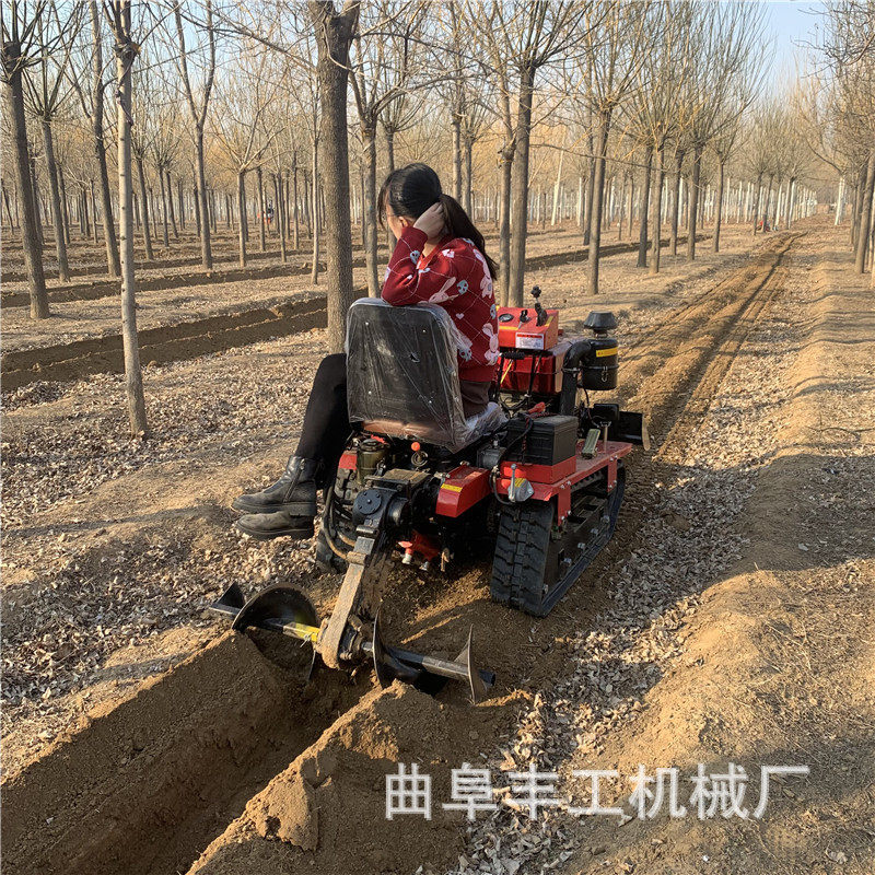 乘坐式履带旋耕机 大马力小型耕田机 果园履带施肥机犁地机打田机