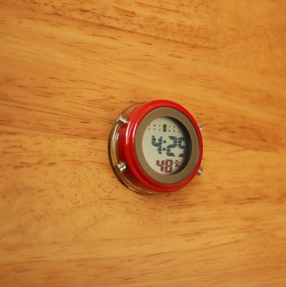 迷你电子钟挂表小闹钟壁钟多功能计时器夜光闹钟月份果冻简约防水