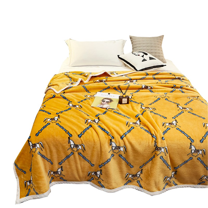 秋冬毛毯加厚保暖法莱兰绒盖毯珊瑚云貂绒床单单人人超柔盖毯子