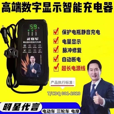 数显自动断电电动车电瓶车充电器48V60V72V20AH两轮三轮电车通用