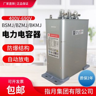 上海指月BSMJ0.45-10/60三相单相无功补偿450V低压并联电力电容器