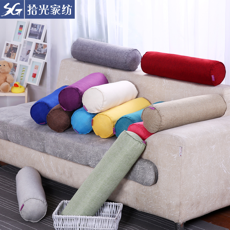 护颈圆枕头颈椎枕圆柱抱枕可拆洗糖果枕腰靠抱枕靠枕沙发靠垫大号