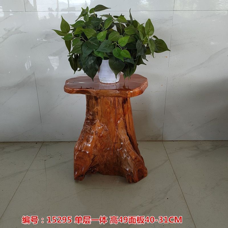 中式实木根雕花架树根实木雕底座多层盆景雕刻架子客厅落地式摆件