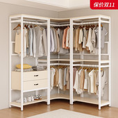 开放式 自制转角衣帽间架子组合落地挂衣架货架衣柜 衣柜家用步入式