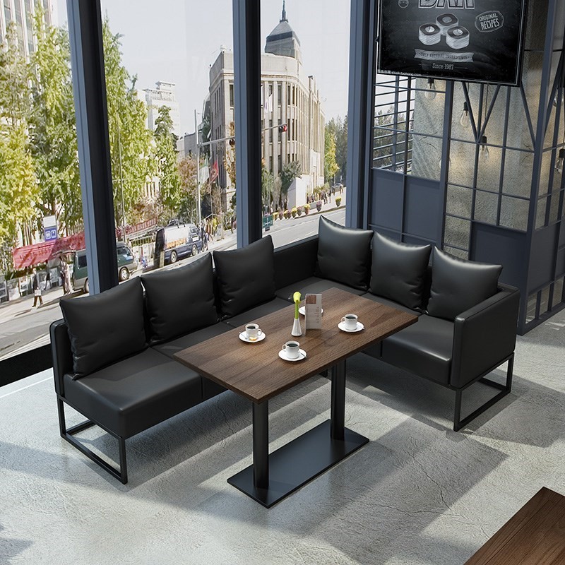 复古工业风桌椅酒吧清吧烧烤店休息区西餐厅咖啡厅卡座沙发