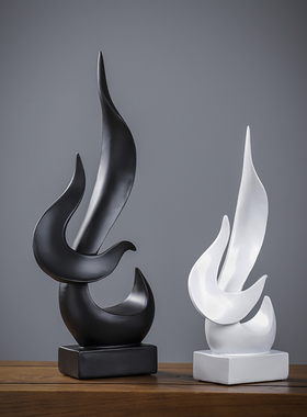 简约创意火焰摆件家居客厅装饰品酒柜电视柜玄关柜办公室装饰摆设