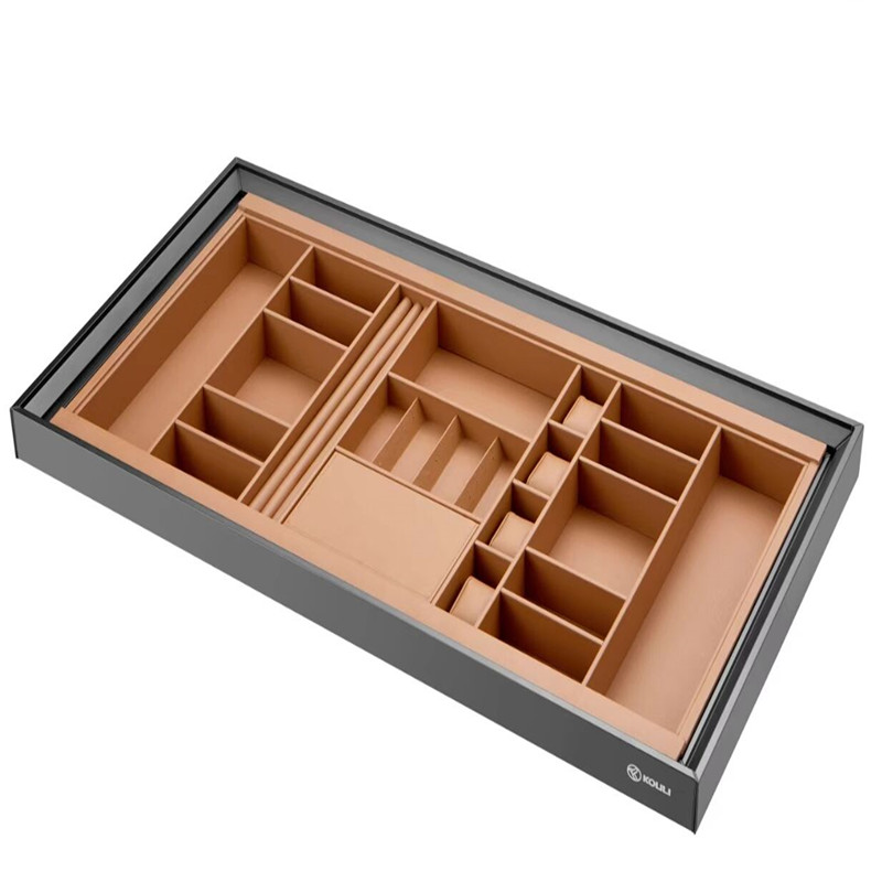 裤架伸缩衣柜家用内置抽拉裤抽架滑轨格子抽拉篮抽屉式首饰盒五金