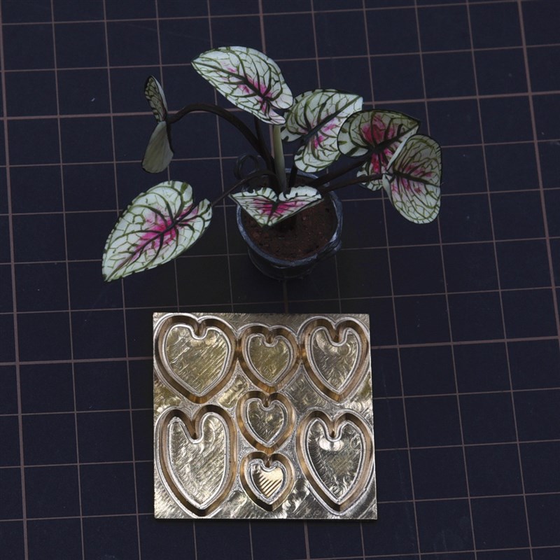 微缩超轻树脂粘土娃用切模 diy精雕金属切模草莓甜心海芋叶压模具