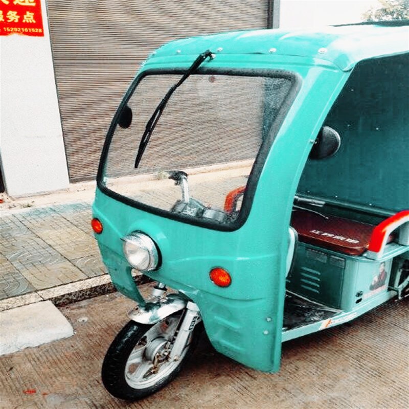 电动三轮车雨棚车篷防雨加厚铁皮棚驾驶室全包围快递挡雨棚遮阳蓬
