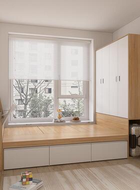 I定制次LRMX卧小户型榻米床柜一榻床衣柜组合塌塌米单人体床多功