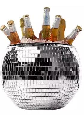迪斯科镜面冰桶户外烧烤tpary玻璃片酒桶酒吧啤不镜锈1wh71447钢