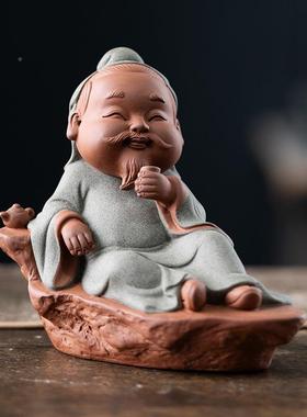 砂宠茶圣陆羽茶桌QGP人物摆件可紫养创工意茶道茶玩手茶家居装饰