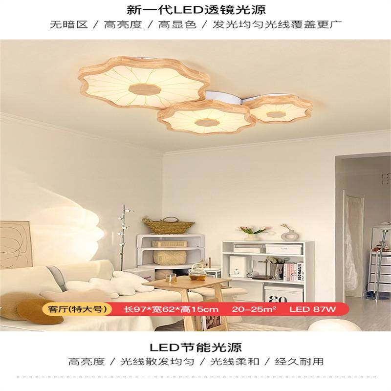 工厂直销LED吸顶灯全光谱现代简约原木风实木灯具客厅餐厅卧室灯,鲜花速递/花卉仿真/绿植园艺,割草机/草坪机,淘宝优惠券,粉丝福利购,淘宝优惠卷