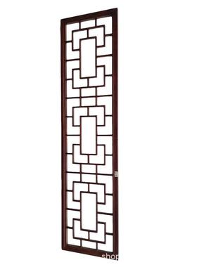 东实木花格式窗花镂空中格栅窗花阳木雕实木花格隔屏风玄关断福字