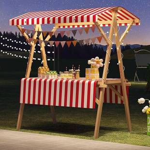 移动可折叠位户摊市外促棚ESL摆摊展示架实木制销花车夜市集架子