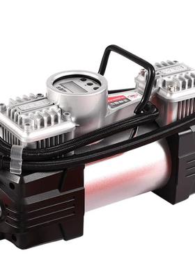 车功载充气打用气泵汽泵车大功率小轿车多能自41343动充停双缸高