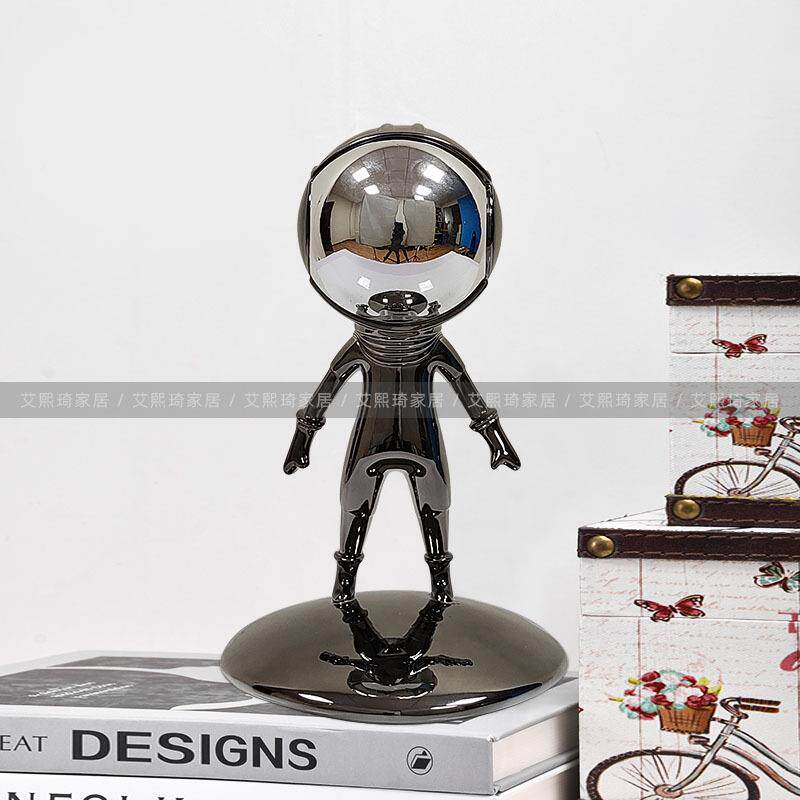 潮玩月光样板间客电视柜厅太空人摆5921现兔代售楼处轻件奢软装饰
