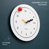 wozoom准创屋意挂钟家用网新客厅墙面装 饰品时尚 钟表2红0MAC01432