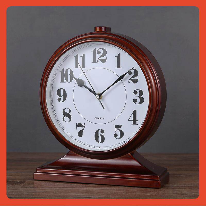 大号实客厅座钟表现简约代非木静音台石英钟复古新F76TT76M中式式