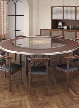 加厚JEC大圆圆桌可面实木台桌子面家用酒店折叠桌架圆桌面板圆形