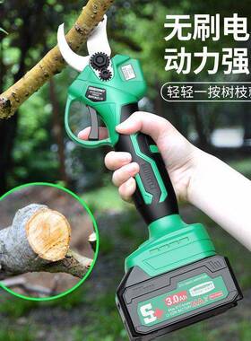 美耐锂电特电动修剪QYY枝功率果大树电剪子加长杆高枝粗枝智能电
