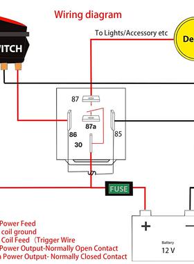 10件装3D0/4AJMP防水5针12VNHC继电器开关19104汽车继电器
