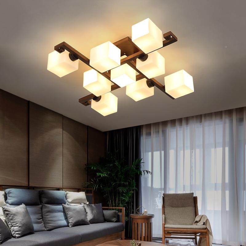 新中大客厅简约现代气实木吸顶灯胡桃色日式005卧室灯具全灯屋套,家装灯饰光源,客厅吸顶灯,淘宝优惠券,粉丝福利购,淘宝优惠卷