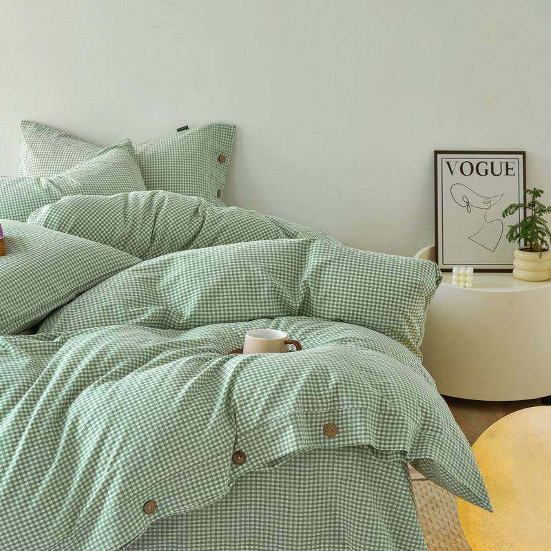 纽扣式~纯棉水洗棉被套单件全棉单人被罩150x200x230cm简约四件套,3C数码配件,其它配件,淘宝优惠券,粉丝福利购,淘宝优惠卷