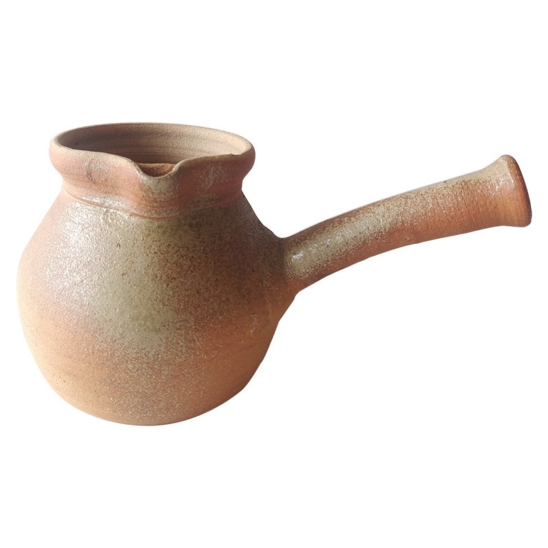 土陶罐云南大理白族特产手工柴烧侧把烤茶粗陶围炉煮茶壶冲花茶罐