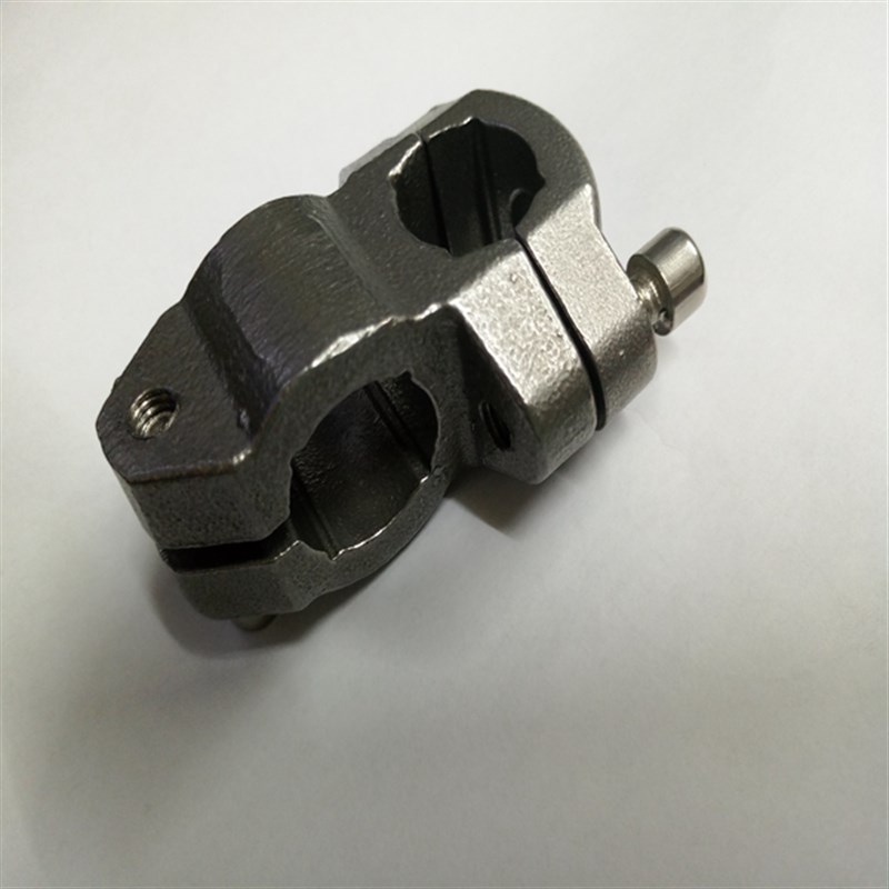 304不锈钢浇铸卡扣十字管卡限位栏单顶丝固定工管夹钢管15/20/25