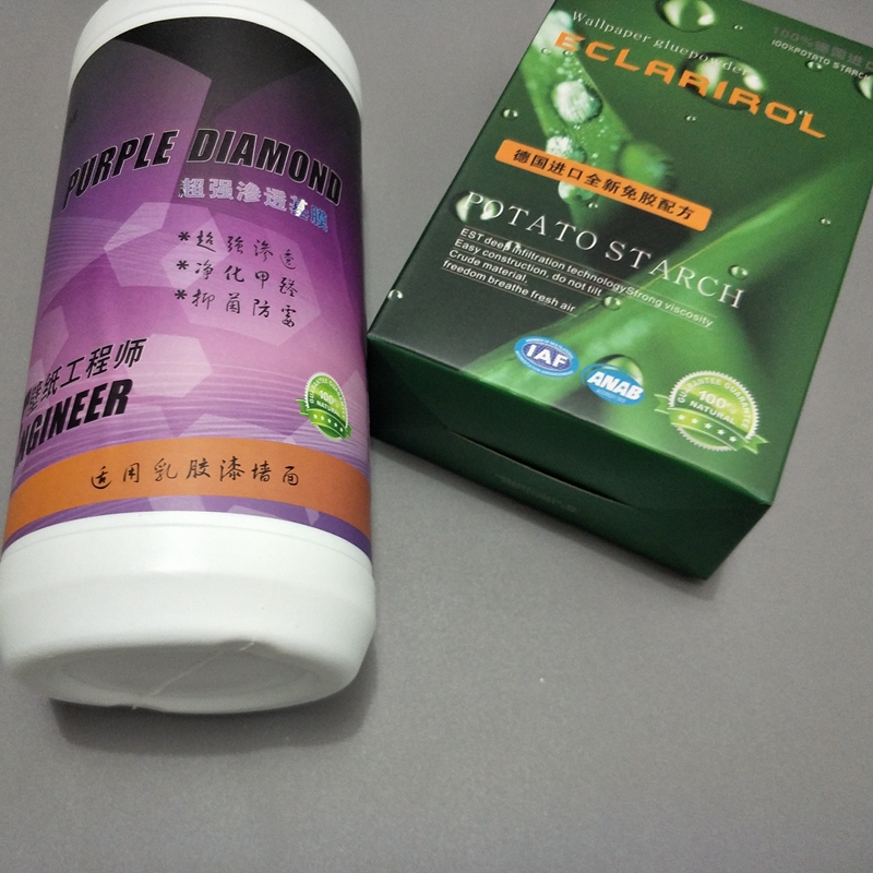 LX墙纸墙布湿胶糯米胶水大白墙腻子墙基膜渗透性基膜