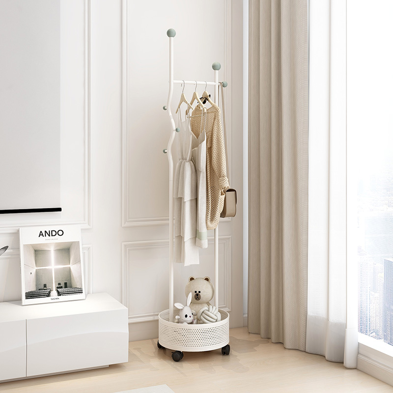 衣架落地卧室挂衣架家用可移动秋冬铁艺衣帽架室内简易小型晾衣架
