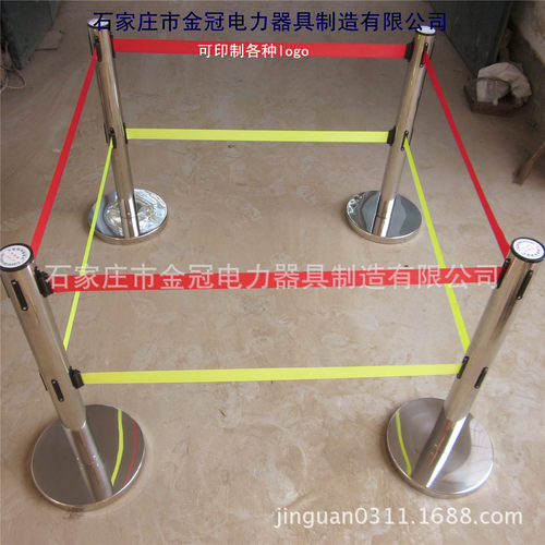 规格5米双层不锈钢带式伸缩围栏 各种场合通用不锈钢带式伸缩围栏
