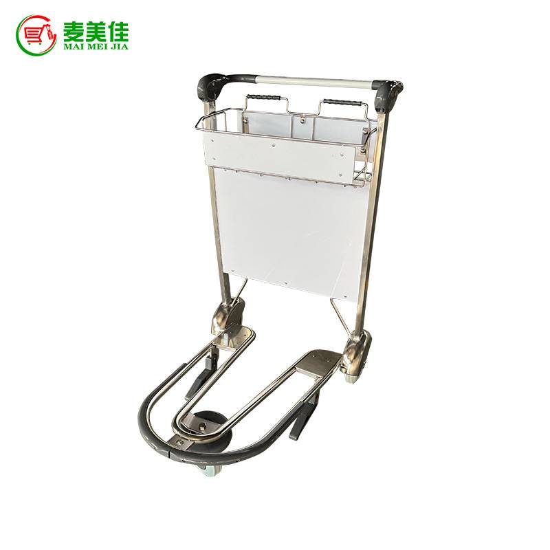 MJ-AAT04-1 供应不锈钢机场行李车 旺众款不锈钢行李车机场手推车