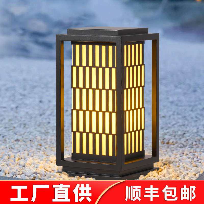 太阳能草坪灯户外防水柱灯现代简约景观灯花园庭院灯别墅园林灯