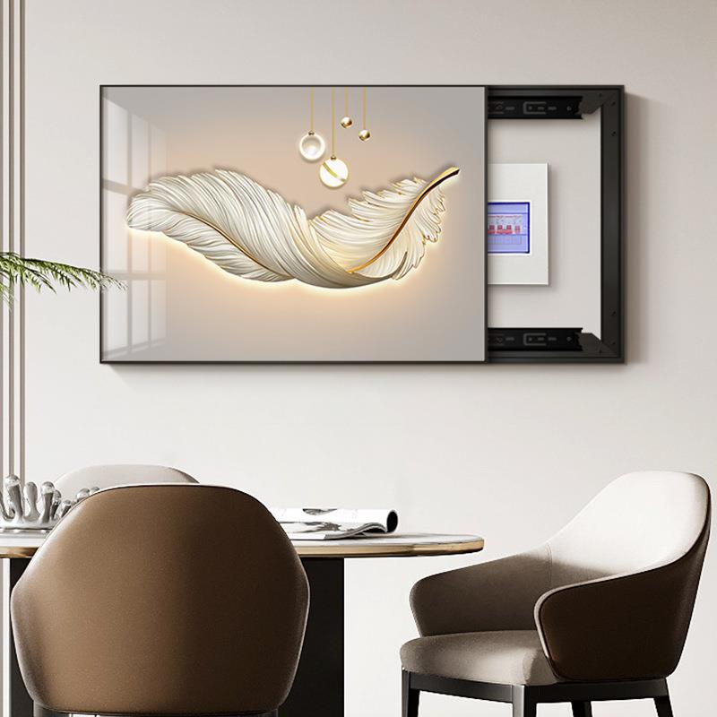 轻奢电表箱装饰画2025新款客厅配电箱电闸盒遮挡箱电源总开关挂画